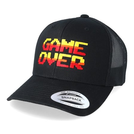 Gamerz - Zwart trucker Cap - Game Over Black Trucker @ Hatstore