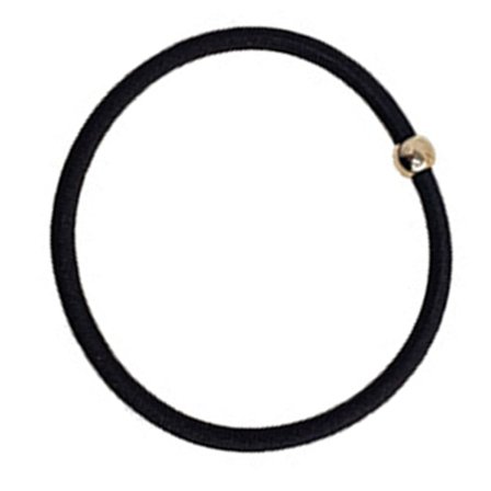 Hårstrikk med gullperle Høy elastisk hestehaleholdere Liten gullperledekorasjon Hårbånd Tilbehør for kvinner Svart