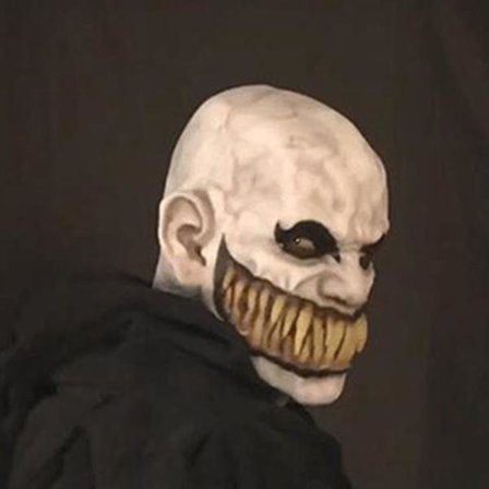 Wearable Horror Cracktooth Demon Latex Headgear Halloween Darkness Face-cover For Party Bar And Film