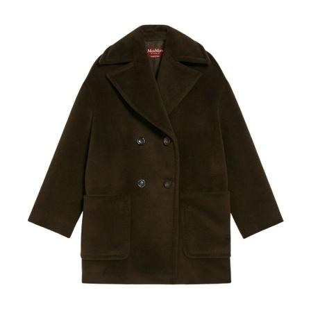 Max Mara Studio Double-Breasted Jas , Groen , Dames , Maat: XS TrenchJass & Mantels