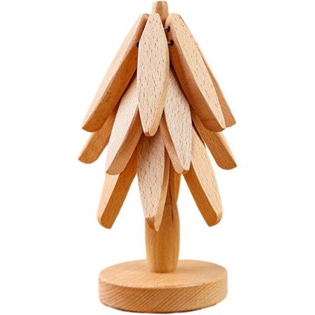 Anti skållning trädunderlägg, träddesignunderlägg, trädformade hopfällbara värmebeständiga glasunderläggsmattor för bänkskivor och bord