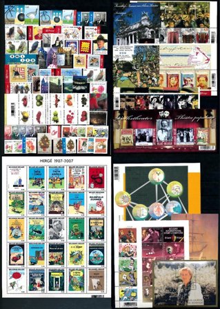 Belgien - Årgang 2007 - Postfrisk