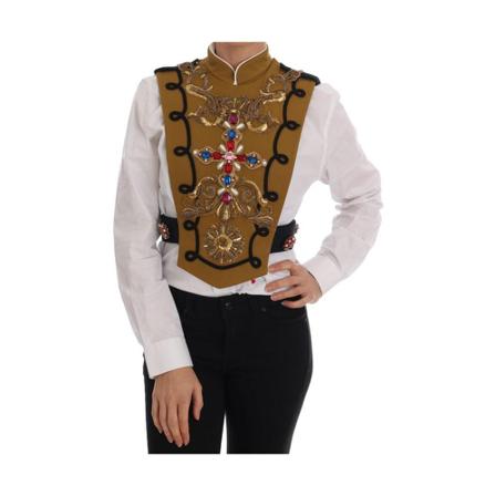 Dolce & Gabbana Cross Vest Jakke Gul, Dame