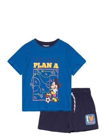 Set 2P Short + Ts Mickey Mouse Blue