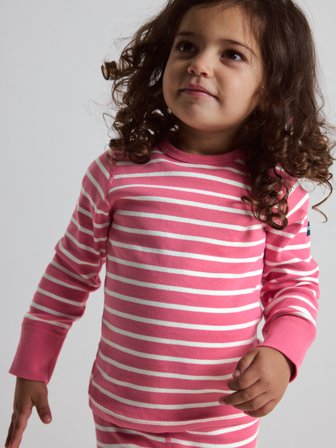 Polarn O. Pyret Långärmad t-shirt randig - 110 - barnkläder - pink