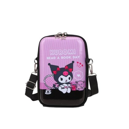 Sanrio Kuromi Messengerbag for Kvinner - Anime Hardshell Bag