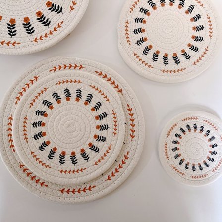 Kudottu eristematto Pohjoismainen ylellinen kevyt pöytämatto Pure Co