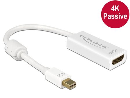 Delock 4K Passive - video adapter - DisplayPort / HDMI - 20 cm