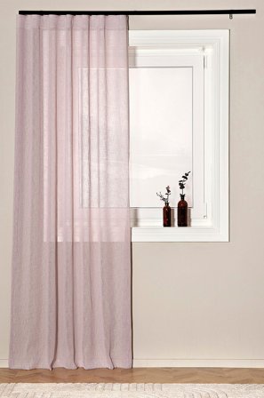 Hasta - Verho Malva - Roosa - Poimutusnauhaverhot - 250 - - Homeroom