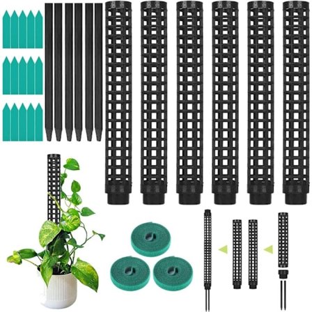 Trellis, Plant Stake, Moss Stick for Monstera, Pakke med 6, Kokosnøttplanter, Moss Pole, Plantestøtte, Monstera klatre hjelpemiddel KLB