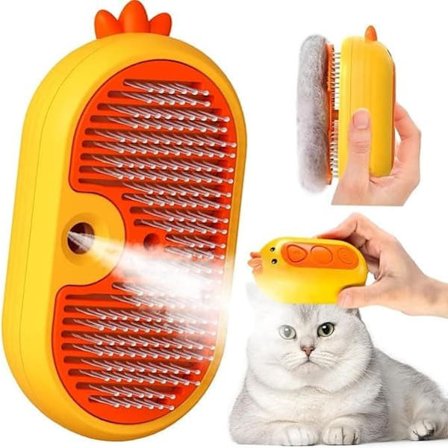Steam Brush for Cat & Dog - Pet Grooming Brush with Steam & Self-Cleaning Function