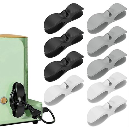 9 stk. kabelordner kabelclips selvklæbende ledningsholder