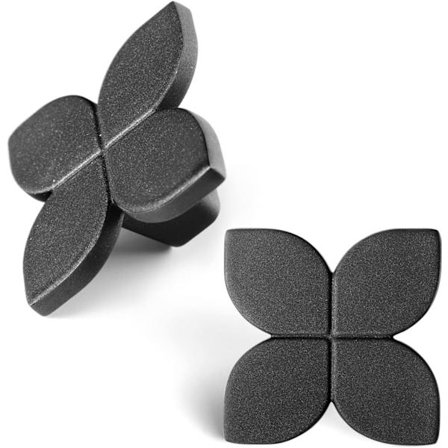 Matte Sort Skabsknapper Møbelknopper Vintage Knopper Håndtag Køkken Børstet Messing Skuffe Knopper Trækker, 2 Pak