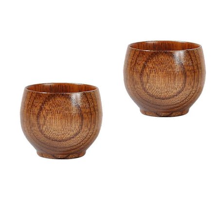 2 stk. Trekopp Kaffe Te Øl Juice Melk Vann Krus Håndlaget Naturlig RKH