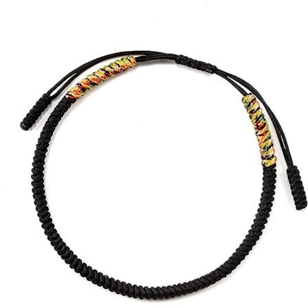 Lykkearmbånd håndlavet, flettede snorearmbånd, justerbar reb charme personligt armbånd til kvinder, mænd, bedste ven, par