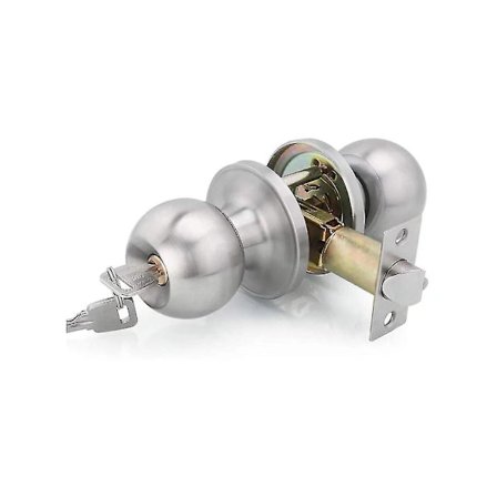 Dørhåndtag, rundt knoplås dør lås, nøglelås, lås