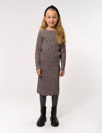The New Tnpet L_S Pleat Dress - Brown - 146/152