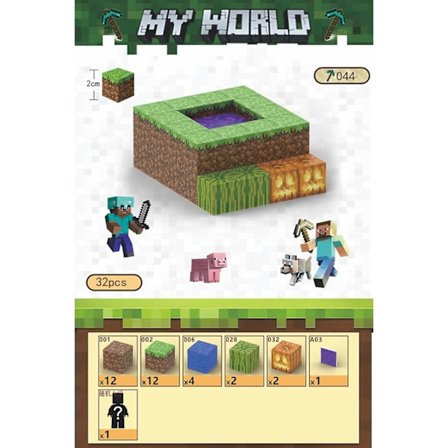 32 kpl T044 Twilight Portal Minecraft Magneettiset Rakennuspalikat Pinottavat Minifiguurilelut Magneettikuutio Maailmansetti Leikkikalut [GL]