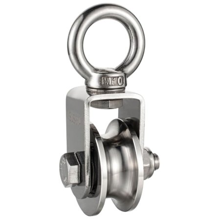 Pyörän pyörä 2 laakerilla, raskaan käytön vaijeripyörä pyykkinarulle/köyden kuormitukselle 500 kg