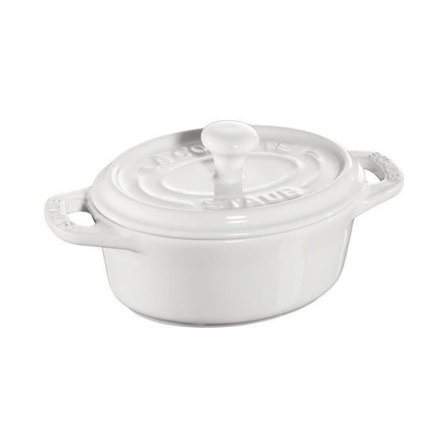 Mini Oval Cocotte 11 cm Vit Keramik