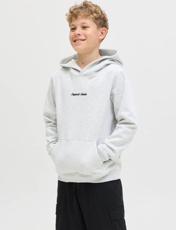 Jack & Jones Jornorrebro Emb Sweat Hood Noos Jnr - Grey - 128