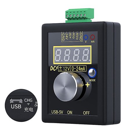 0-10v 0-20ma Signalgenerator Gjenladbar Analog Justerbar Spenning Strøm