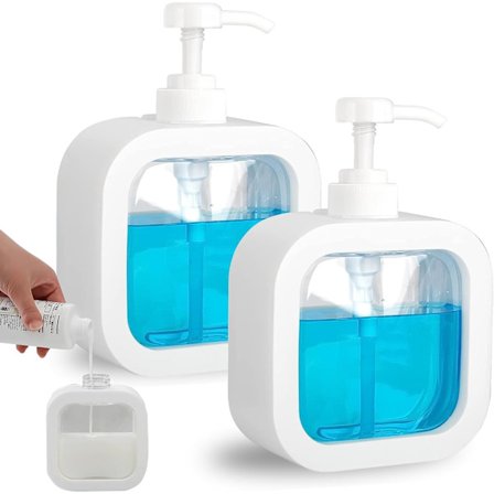 2 st Hand- och diskmedelsköksdispenser, 500 ml