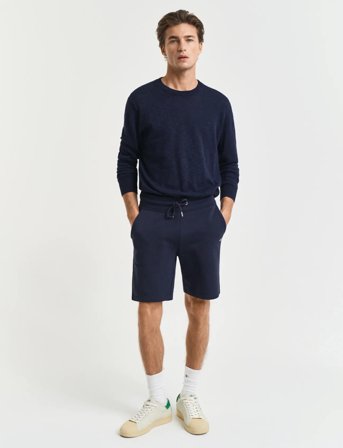 GANT Reg Shield Sweat Shorts - Navy - L
