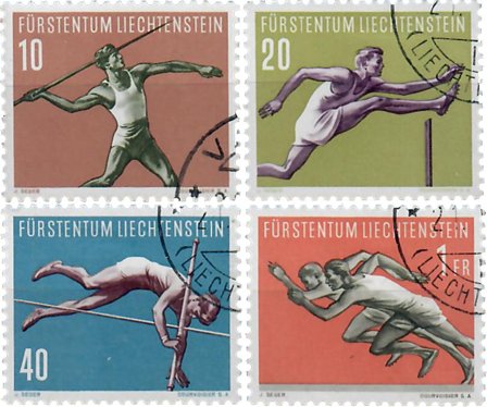 Liechtenstein 1956 - MICHEL 342-345 - Stemplet