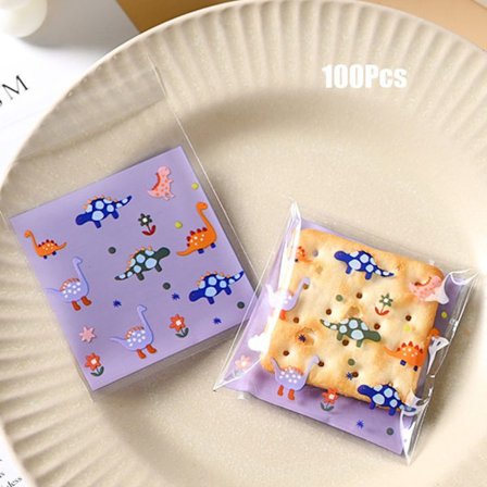 100 stk Cookies Pakkepose Selvklebende poser 10 10