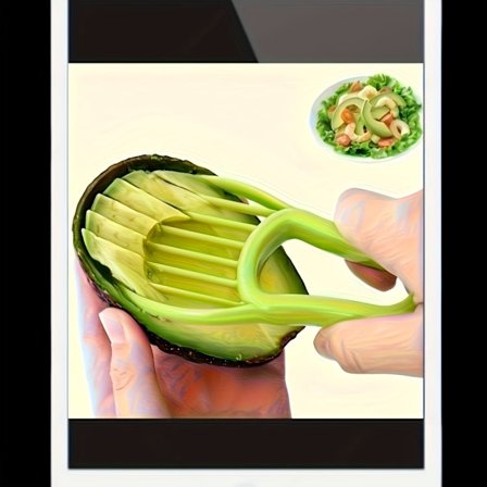 2-in-1 Avokadoleikkuri ja -kivittäjä - monipuolinen keittiöväline, helppokäyttöinen, kestävä polypropeeni, elintarviketurvallinen, kuorija, 