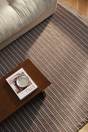 Jotex - Gulvtæppe Bomuld/Bomuld Brun Stribet IRMA Køb Bomulds- & kludetæpper hos Jotex