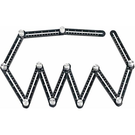 12-sivuisen kulman apuväline Alumiiniseos Monikulmainen mittausviivain Taittuva viivoitin Kulman asettamisväline Tiileille Laatoille Puulle