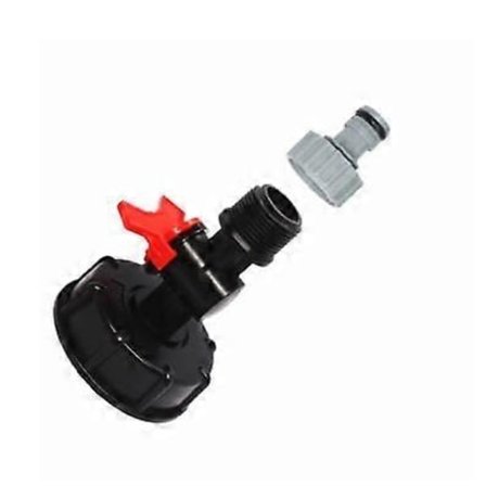 S60x6 Adapterventil og 3/4 av 1000 liters IBC vanntank med (kun kran)[alj]