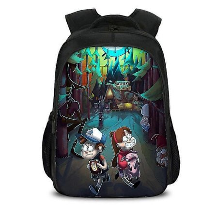 Gravity Falls Dipper Mabel Casual Skolväska Anime Anteckningsbok Laptop Ryggsäck Skolväska Messenger Bag