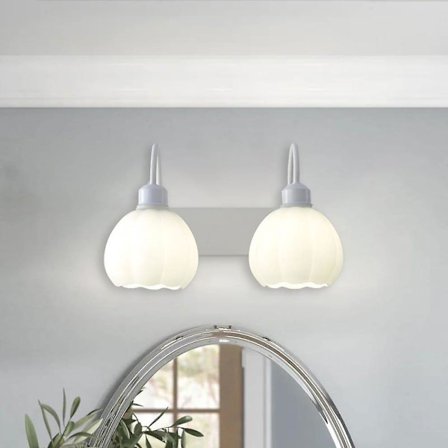 Badeværelses-Vægspejl Moderne 2 Lys Sconce