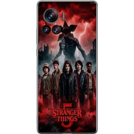 Kompatibel Mobilcover til Motorola Motorola Edge 30 Ultra Mørk Stranger Things-inspireret fantasyillustration med torden, dramatisk himmel og intens