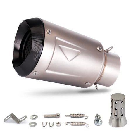 Universal Motorcykel Udstødning Lyddæmper Konisk Halerør Lyddæmper Racing Modifikationstilbehør med DB Killer til MT15 R15 NINJA650 60mm