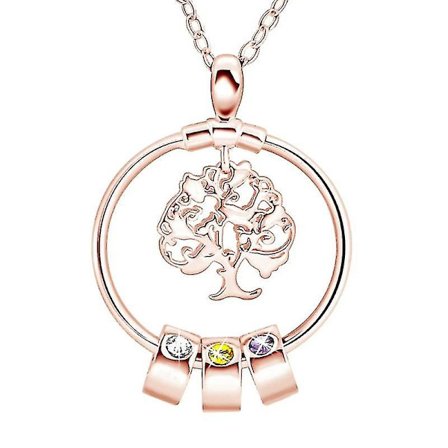 Guld/Rosenguld/Sølv Halskæde Til Kvinder Piger Familie Livets Træ Vedhæng