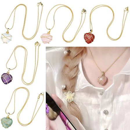 Classic Love Opal Powder Diamond Castle Halsband