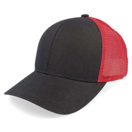 Equip - Black/Infrared Trucker Trucker Black Cap - @ Hatstore