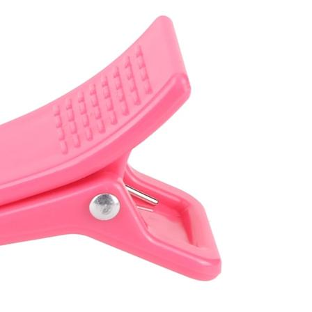 2 st Hårstilklämmor Frisör Sektionering Hårstift Delningsklämma Hårfäste Frisörverktyg Rosa