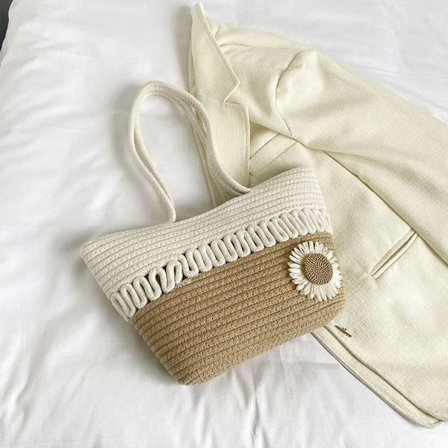 Håndlavet skuldertaske strikket taske 3 3