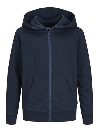 Jjebradley Sweat Zip Hood Noos Jnr Tops Sweat-shirts & Hoodies Hoodies Navy Jack & J S