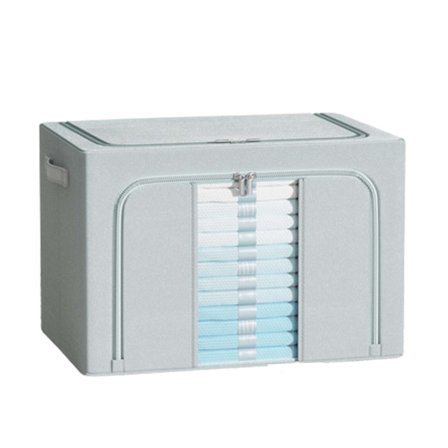 Tyg Kläder förvaringslåda Stor kapacitet garderob Organizer med dubbel dragkedja för hem