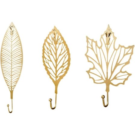 3 kpl vintage-seinäkoukkuja, ei porausta metalliset naulakot vintage Co