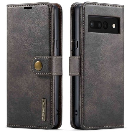 DG.Ming Google Pixel 7 Pro 2-in-1 Lompakko Suojakotelo - Harmaa