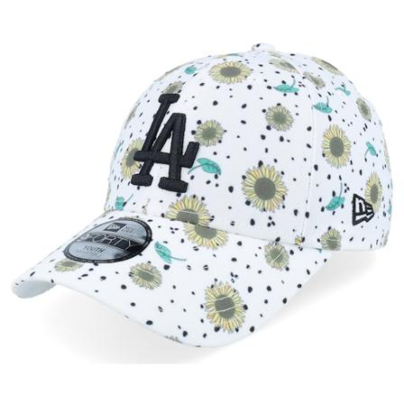 New Era - MLB White adjustable Lippis - Kids Los Angeles Dodgers Floral All Over Print 9FORTY White/Black Adjustable @ Hatstore