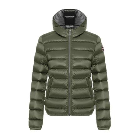 Colmar, Iridescent Down Jacket With Fixed Hood Zielony, Kobieta, Rozmiar: XS