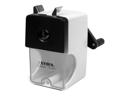 LYRA Pennvässare bordsmodell svart/vit - Lyreco - Skola och förskola - Pennor och tillbehör - Pennvässare